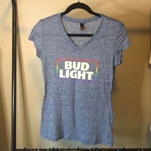 𝅺budlight Pride Burnout V Neck Graphic Tshirt